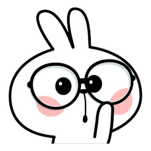 Spoiled rabbit Face 1 - Sticker 26