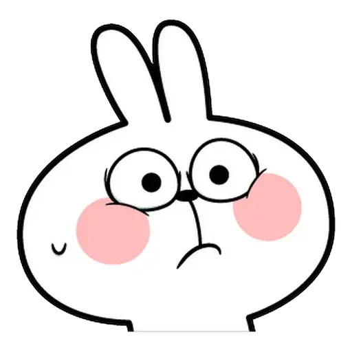 Spoiled rabbit Face 1 - Sticker 22