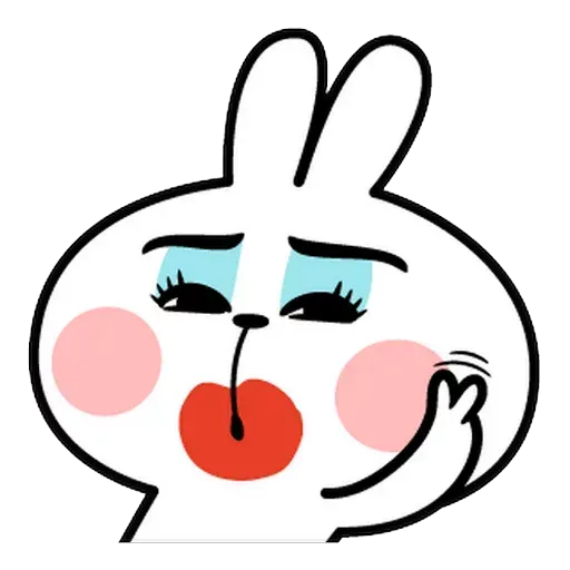 Spoiled rabbit Face 1 - Sticker 13
