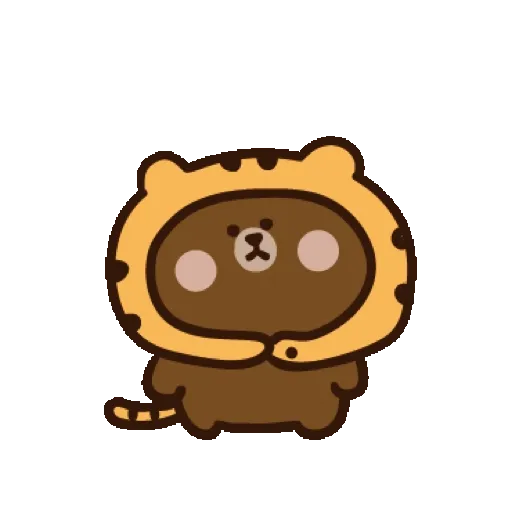 激動小饅頭♥LINExBROWN 虎年的熊大 (新年, CNY) GIF* - Sticker 14