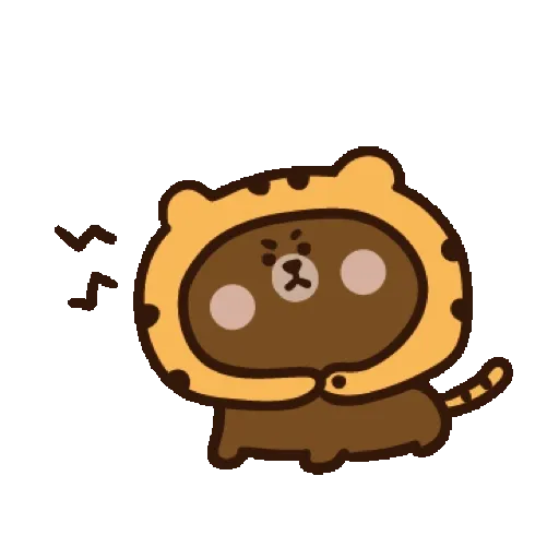 激動小饅頭♥LINExBROWN 虎年的熊大 (新年, CNY) GIF* - Sticker 24