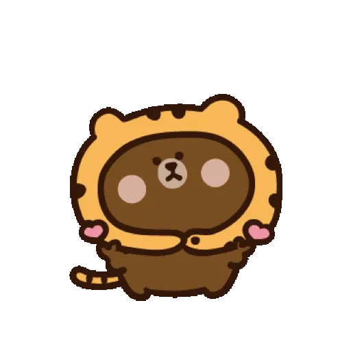 激動小饅頭♥LINExBROWN 虎年的熊大 (新年, CNY) GIF* - Sticker 23