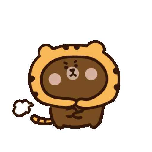 激動小饅頭♥LINExBROWN 虎年的熊大 (新年, CNY) GIF* - Sticker 22