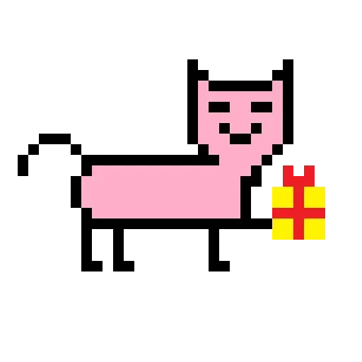 Color Pixel Cat - Sticker 18
