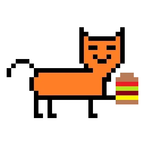 Color Pixel Cat - Sticker 15