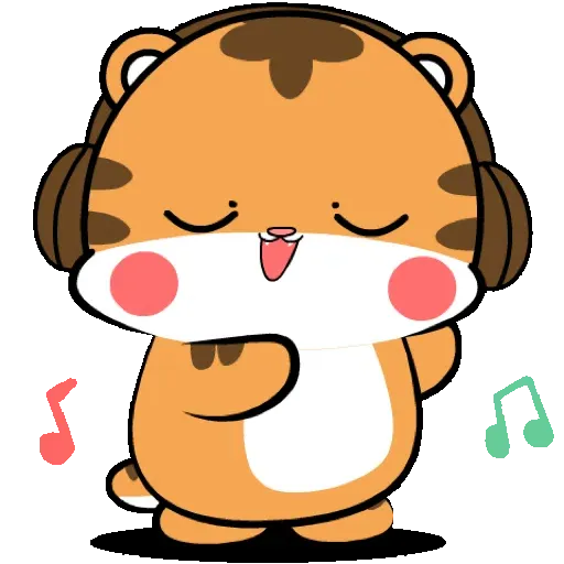 Lovely tiger   Pop-up stickers GIF* - Sticker 17