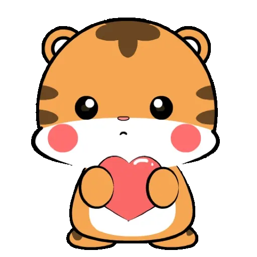 Lovely tiger   Pop-up stickers GIF* - Sticker 15