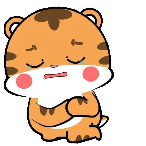 Lovely tiger   Pop-up stickers GIF* - Sticker 21