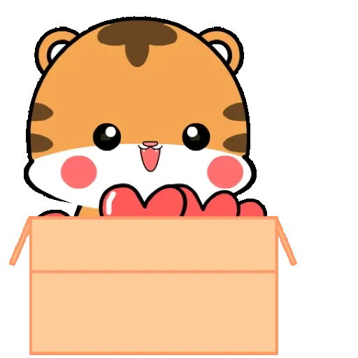 Lovely tiger   Pop-up stickers GIF* - Sticker 10