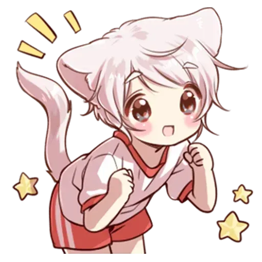 Cute cat ear boy - Sticker 29