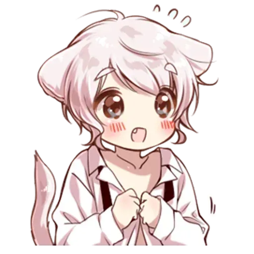 Cute cat ear boy - Sticker 24