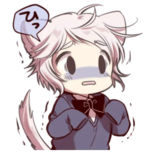 Cute cat ear boy - Sticker 21