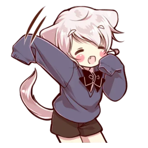 Cute cat ear boy - Sticker 26
