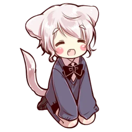 Cute cat ear boy - Sticker 28