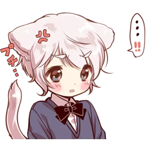 Cute cat ear boy - Sticker 16