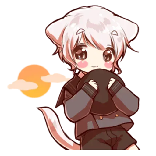 Cute cat ear boy - Sticker 27