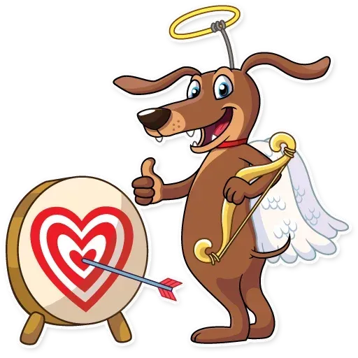 Cupid Dog - Sticker 27