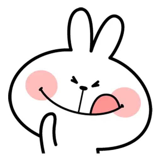 Spoiled rabbit face 2 - Sticker 11