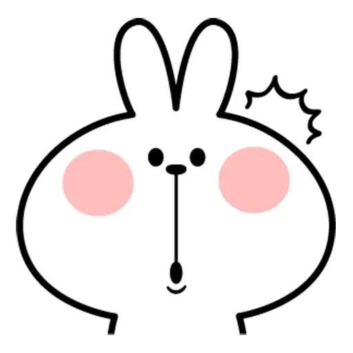 Spoiled rabbit face 2 - Sticker 25