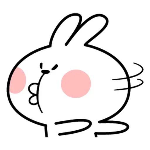 Spoiled rabbit face 2 - Sticker 20