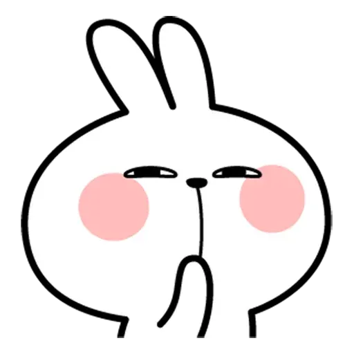 Spoiled rabbit face 2 - Sticker 12