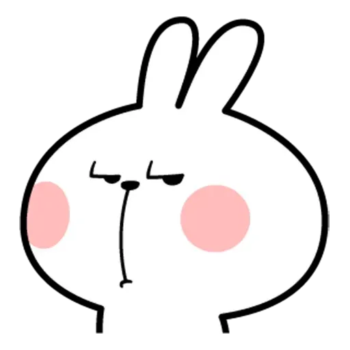 Spoiled rabbit face 2 - Sticker 17