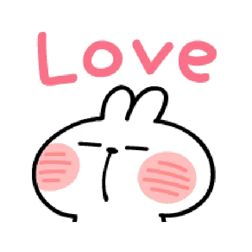 spoiled Rabbit A Word Emoji - Sticker 23