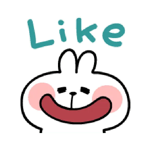 spoiled Rabbit A Word Emoji - Sticker 24