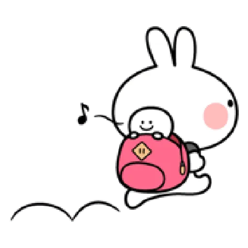 Small Smile person and Spoiled rabbit - Sticker 16