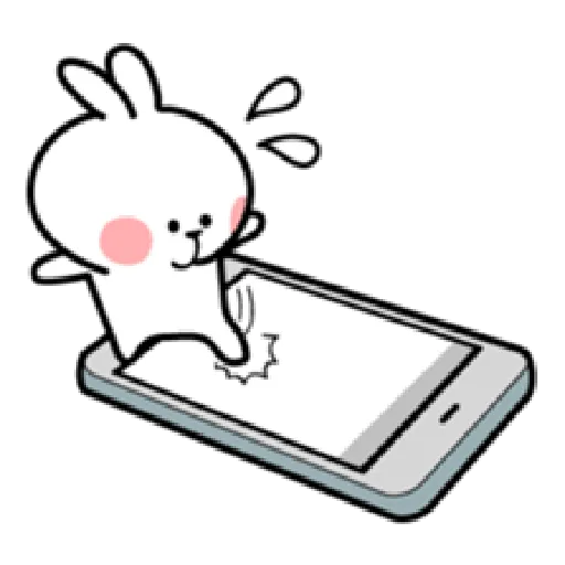 Small Smile person and Spoiled rabbit - Sticker 17