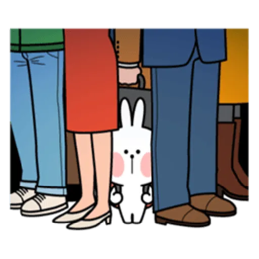 Small Smile person and Spoiled rabbit - Sticker 22