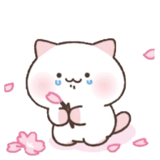The Flowery Kitten 可愛的櫻花小貓咪 GIF* - Sticker 14