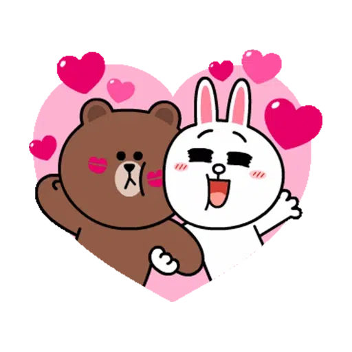 Brown and Cony in love - Sticker 26