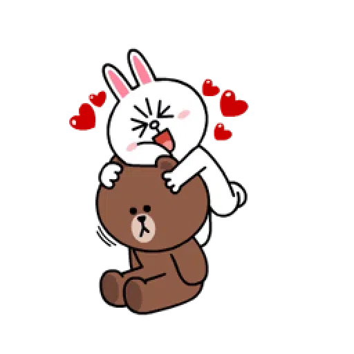 Brown and Cony in love - Sticker 12