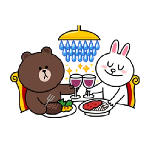 Brown and Cony in love - Sticker 19