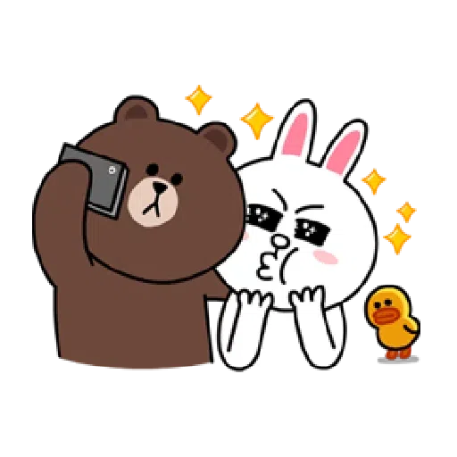 Brown and Cony in love - Sticker 18