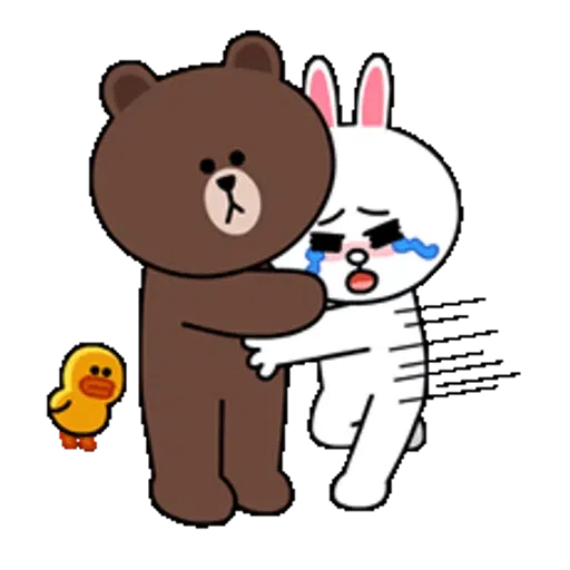 Brown and Cony in love - Sticker 23