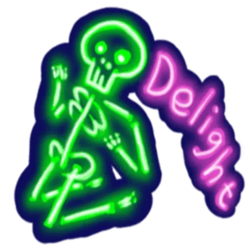 neon skull - Sticker 16