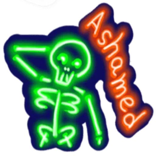 neon skull - Sticker 23