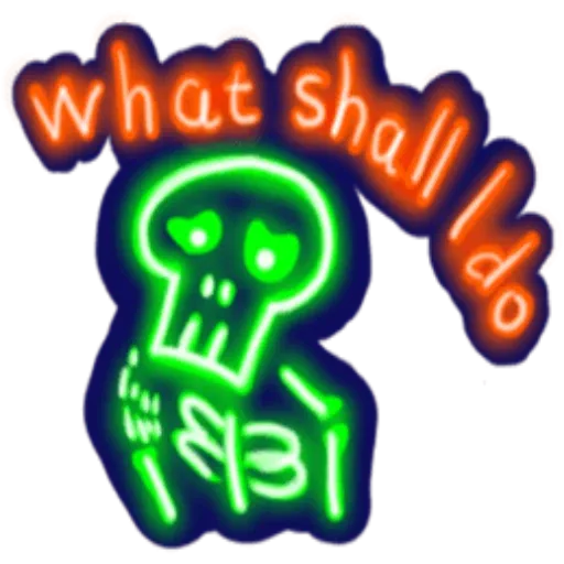 neon skull - Sticker 14