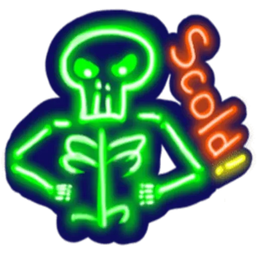 neon skull - Sticker 11