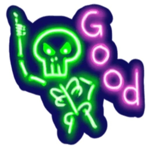 neon skull - Sticker 20