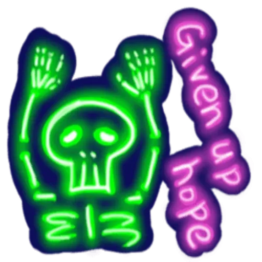 neon skull - Sticker 18
