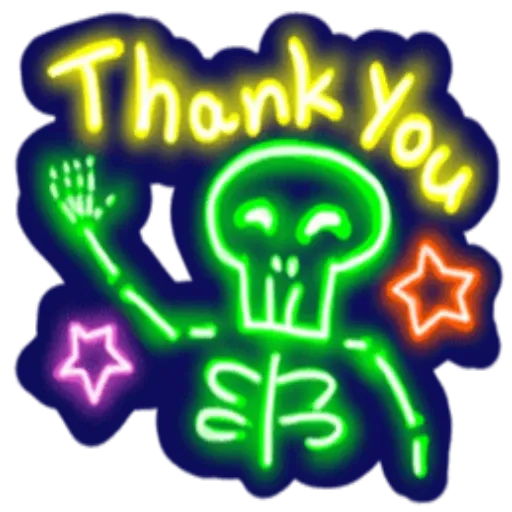 neon skull - Sticker 9
