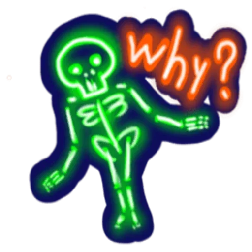 neon skull - Sticker 19