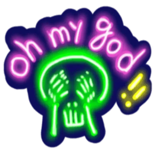 neon skull - Sticker 15