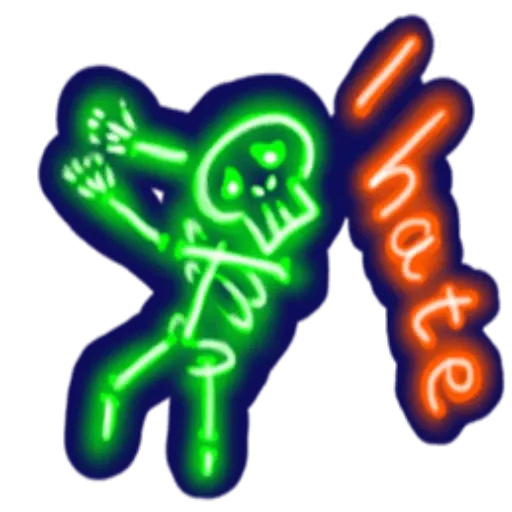 neon skull - Sticker 21