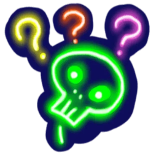 neon skull - Sticker 28