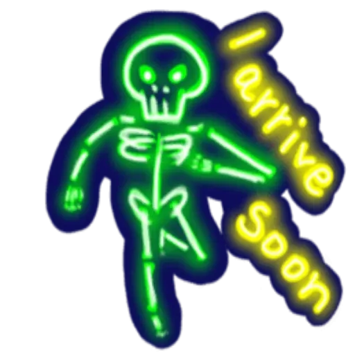 neon skull - Sticker 25