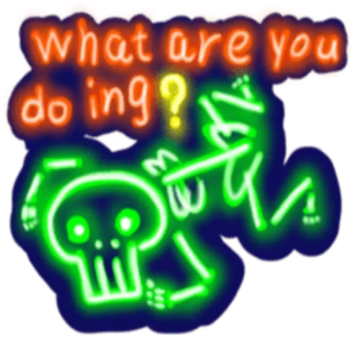 neon skull - Sticker 12